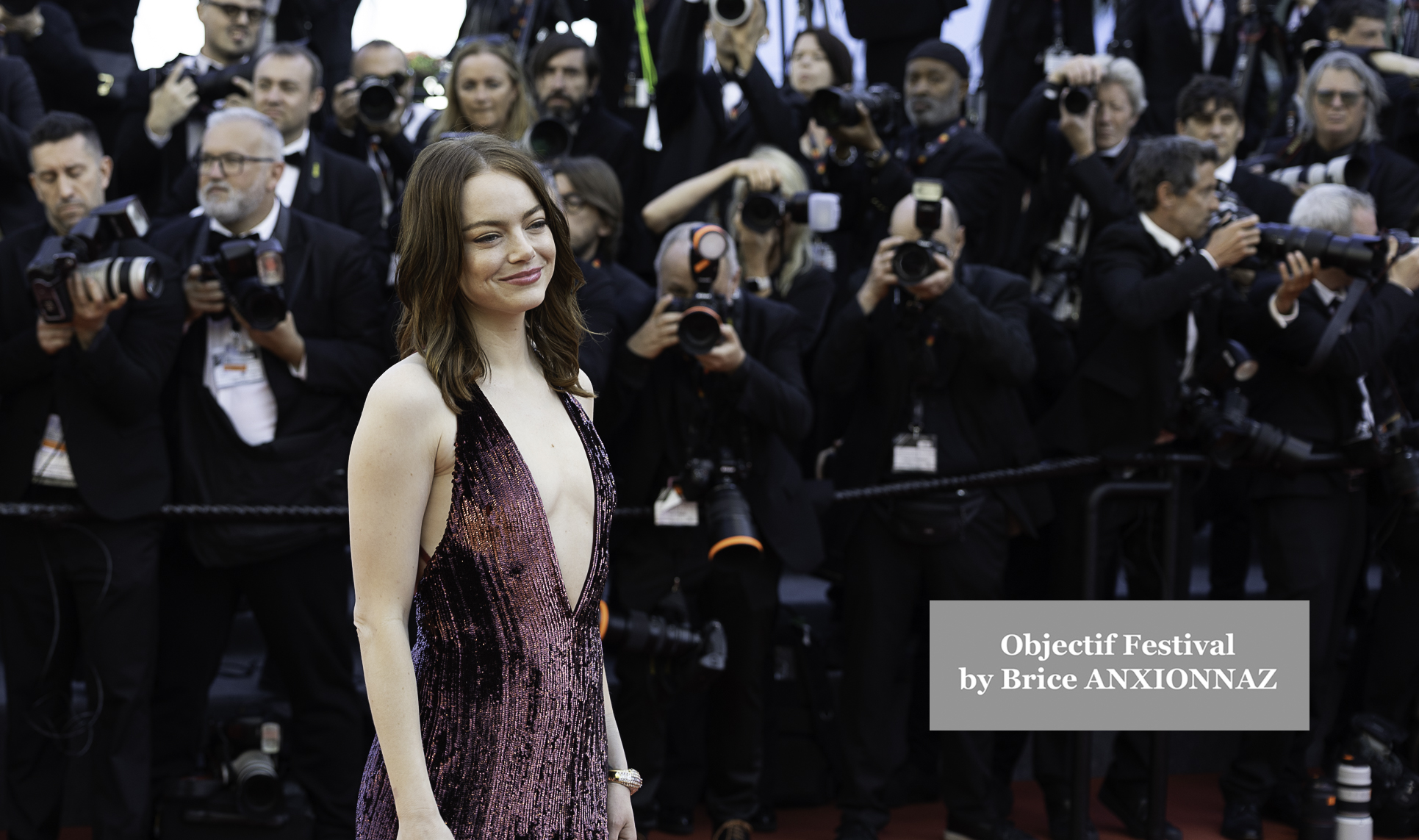 Actrice Emma Stone - Show attends the 77th-Cannes-International-Film-Festival, France on May 16th, 2024 - Photos by Brice ANXIONNAZ (Objectif Festival)